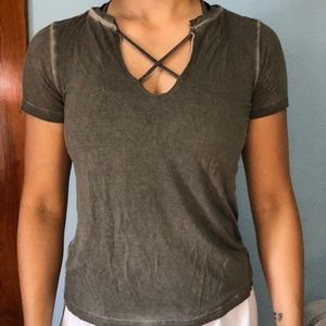 Olive Green Tee American Eagle